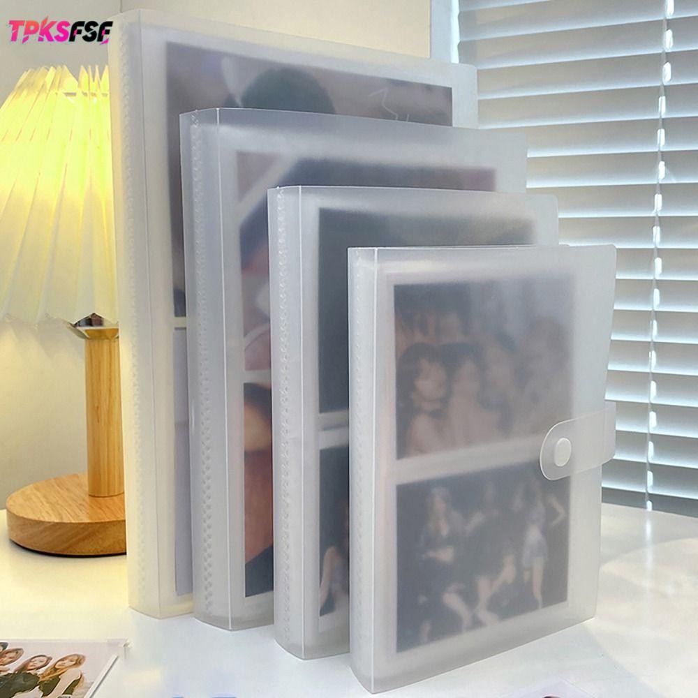TPKSF 1 ชิ้นอัลบั้มรูป,รวบรวมหนังสือ PVC Picture Card Holder,3/4/5/5/6/7 นิ้วโปร่งใส 80/160 ช่อง Photocard Holder Idol Star