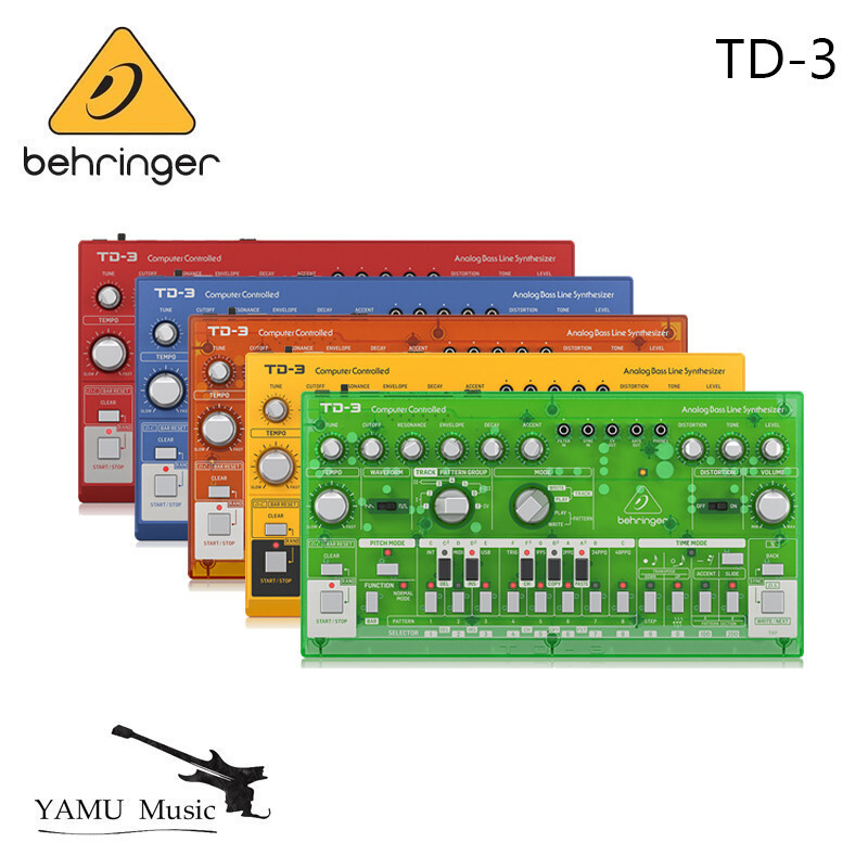 Behringer TD3 Analog Bass Line Synthesizer พร้อม VCO VCF 16Step Sequencer เอฟเฟกต์การบิดเบี้ยวและ 16