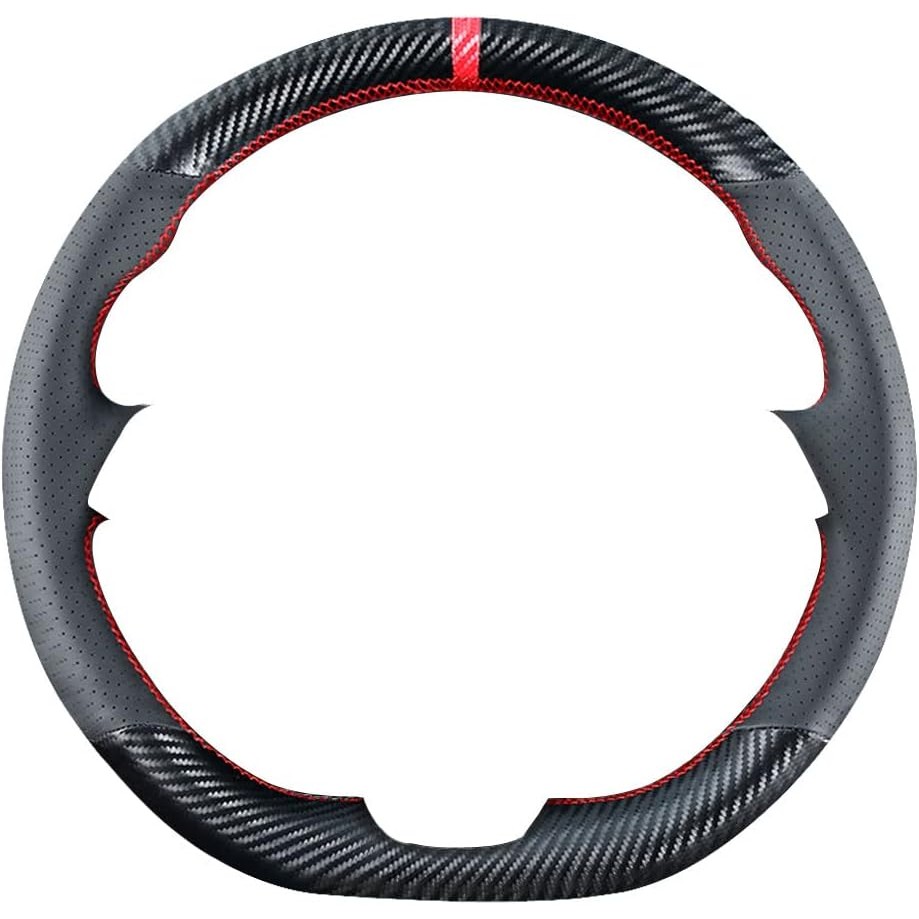 DIY เย็บคาร์บอนไฟเบอร์พวงมาลัยสําหรับ Volkswagen VW Arteon Atlas Jetta Passat e-Golf Golf Sportwagen