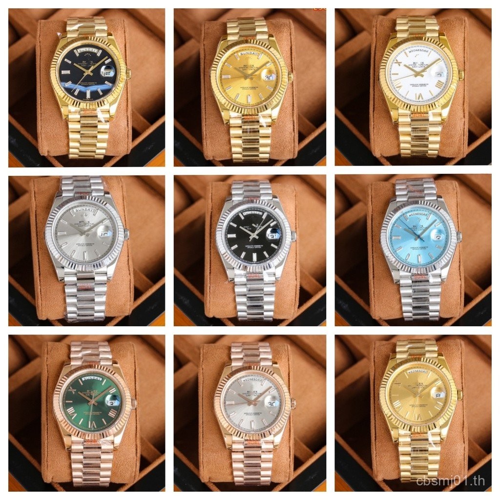 C โรงงาน N โรงงาน AR Laojia Rose Gold Weekly Diary นาฬิกาข้อมือปฏิทินรายสัปดาห์จอแสดงผล Brown Rock S