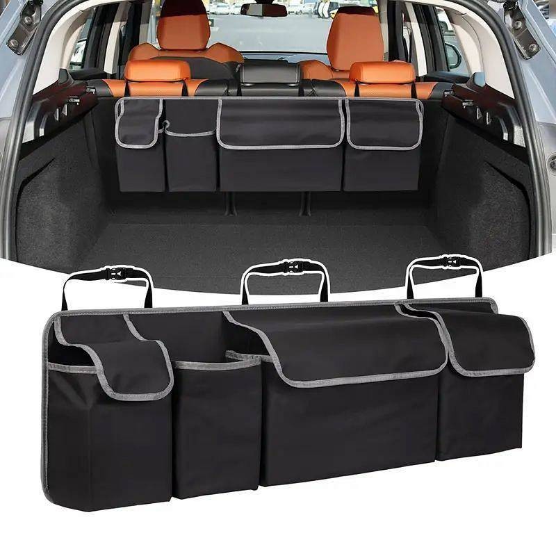 【Ready Stock】 Car Trunk Buggy Bag Car Foldable Hanging Bag Storage Bag Car Oxford Cloth Storage Bag 
