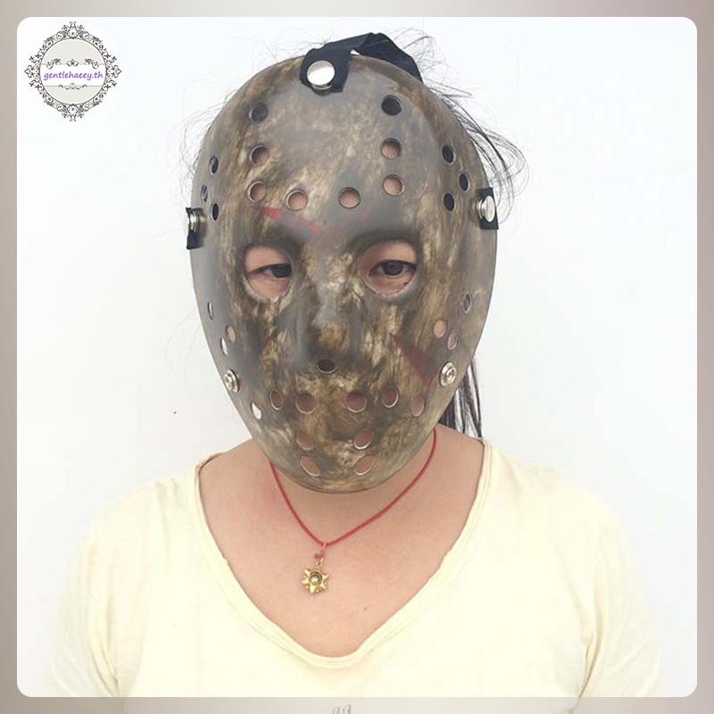 GG Jason Voorhees Horror Movie Hockey Mask หน้ากากฮาโลวีนที่น่ากลัว TH - รูปที่ 5