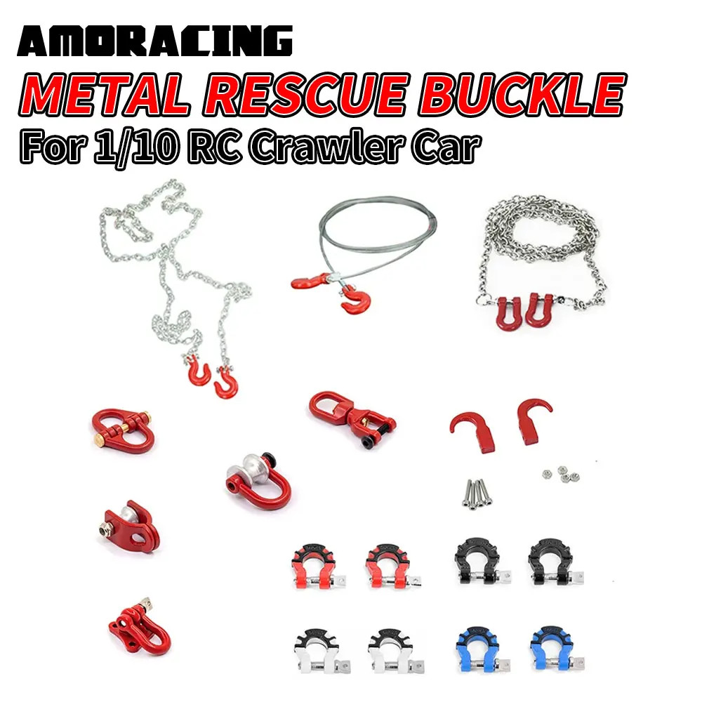 RC รถโลหะ Trailer Tow Hook อุปกรณ์เสริมสําหรับ 1:10 รุ่น Crawler AT4 TRX6 Axial SCX10 90046 AXI03007 Redcat MST