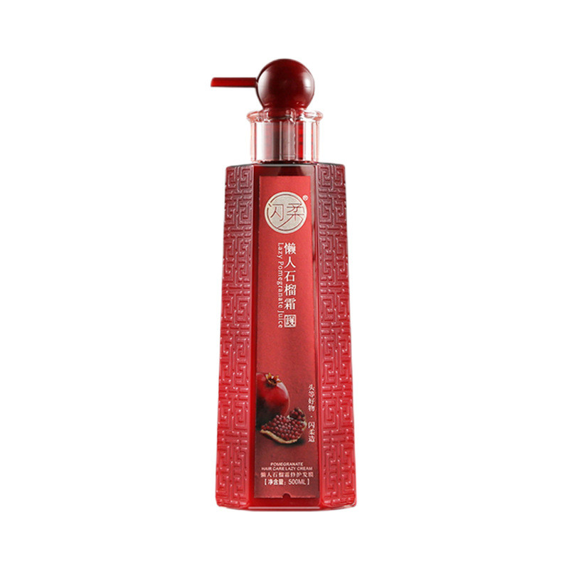 Shiny Lazy Pomegranate Juice Soft Shampoo Red Pomegranate Cleanser แชมพูขจัดรังแคครีมทับทิมมาส์กดูแล