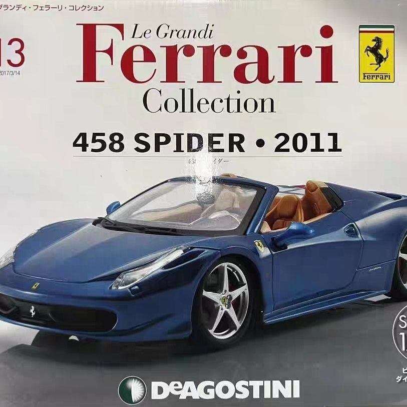 IXO 1/24 Ferrari 458 Spider 2011 Racing Sports Car Alloy Model