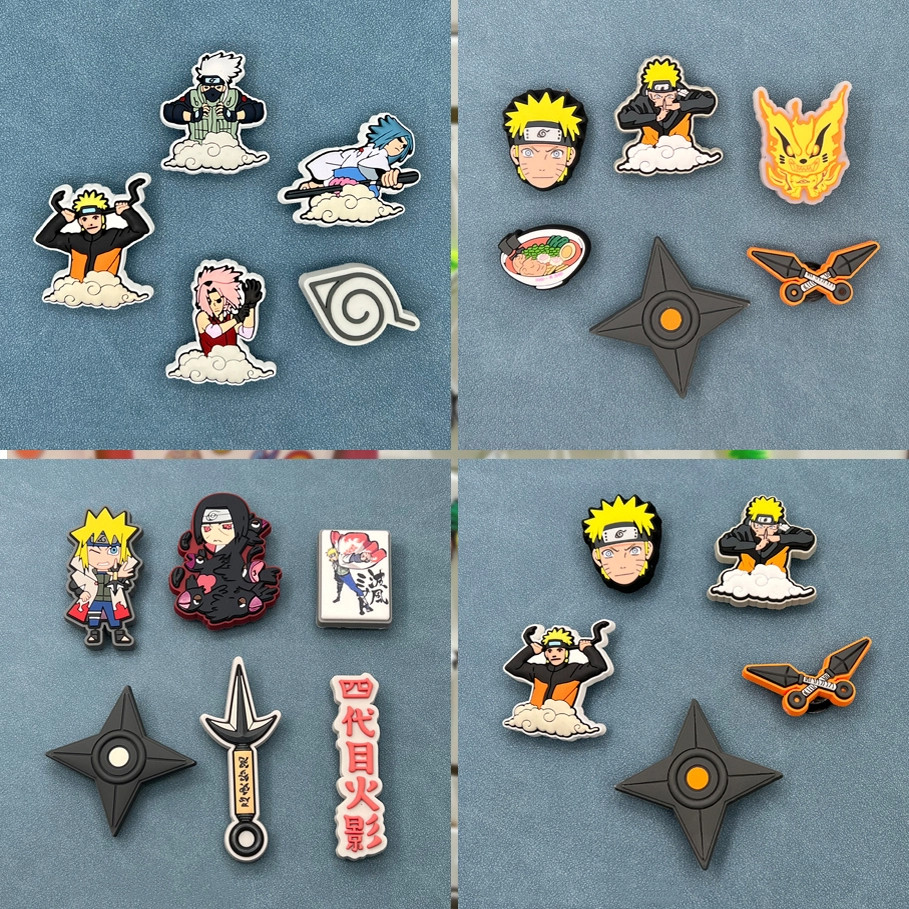 เสน่ห์รองเท้า ซีรีส์นารูโตะ DIY อุปกรณ์เสริมรองเท้า เสน่ห์รองเท้าแฟชั่นคุณภาพสูง