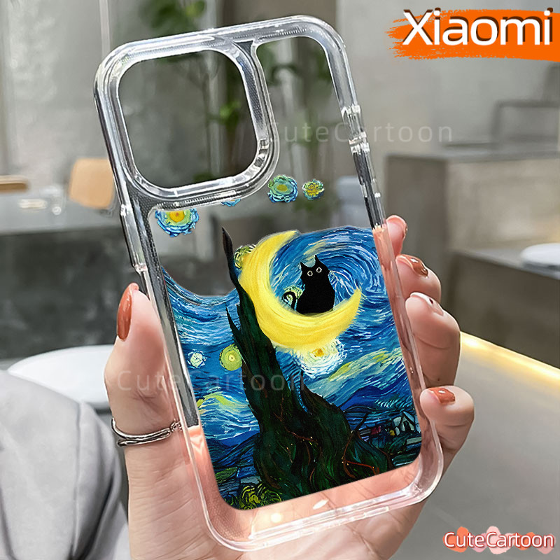 Aesthetic Oil-Painting PC Case Xiaomi 14T POCO X7 PRO M4 M6-Pro C65 F5 F4 12-LITE 13T Glossy Guys Cl