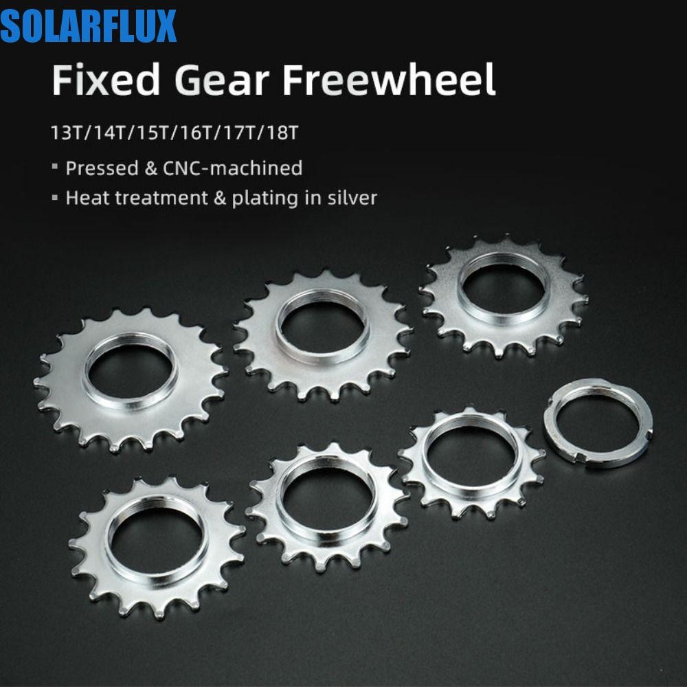 SOLARFLUX จักรยานล้อ Cogs, 13T 14T 15T 16T 17T 18T เกลียวแหวนล็อคจักรยาน Freewheel, กีฬากลางแจ้ง Hub ล็อค Fixie Track 1 ความเร็วเกียร์ Freewheel จักรยานเฟือง