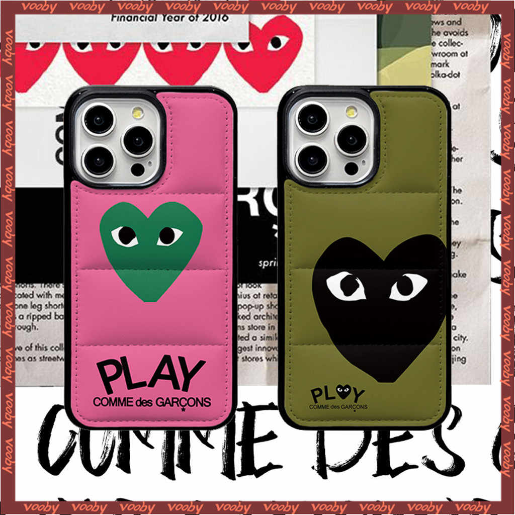 Love Heart Eyes Big CPLAY Label Down Jacket Hard Shellเคสโทรศัพท์เหมาะสําหรับIPhone17 17AIR 16 16P 1