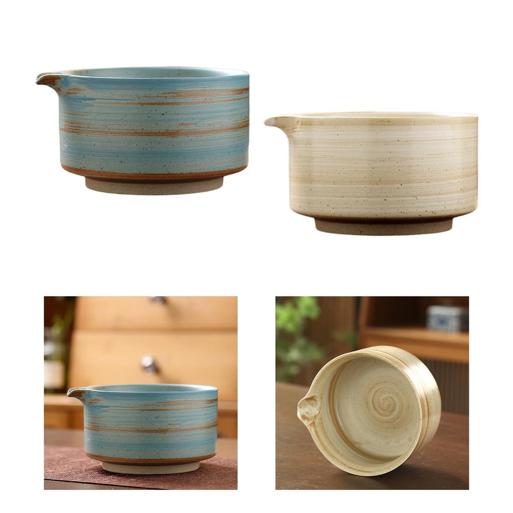[mibum01eb] ชามชามัทฉะเซรามิกพิธีชงชาญี่ปุ่น Handmade Chawan พร้อม Spout Matcha ชามผสมสําหรับคนรักชา