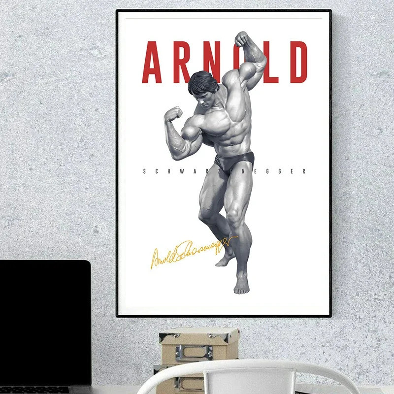 โปสเตอร์เพาะกาย Arnold Schwarzenegger, Dorian Yates, Ronnie Coleman | งานศิลปะฝากรูปภาพวาดผ้าใบ สำหร
