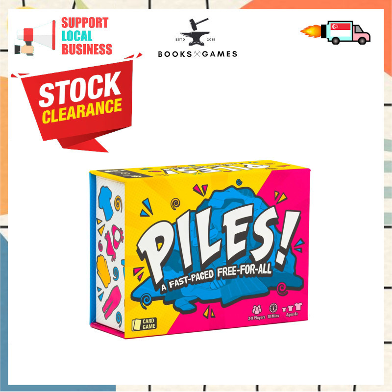 Piles Board Game - Fast-Paced, Board Friendly Spot Card Game for Kids & Adults Piles Game Party Game
