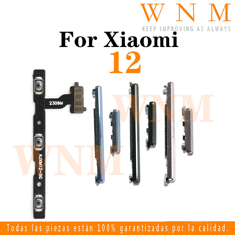สําหรับ Xiaomi 12 Power ปุ่ม flex บน/ปิดปุ่มสวิทช์ด้านข้าง Key Volume Up Down Flex Cable โทรศัพท์มือถือ Part