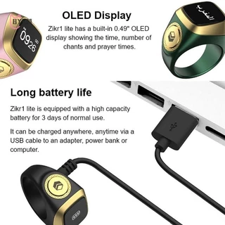 Hgth สมาร์ท bih Tally Counter แหวนสําหรับมุสลิม Zikr Digital beeh 5 เวลาสวดมนต์ HOT