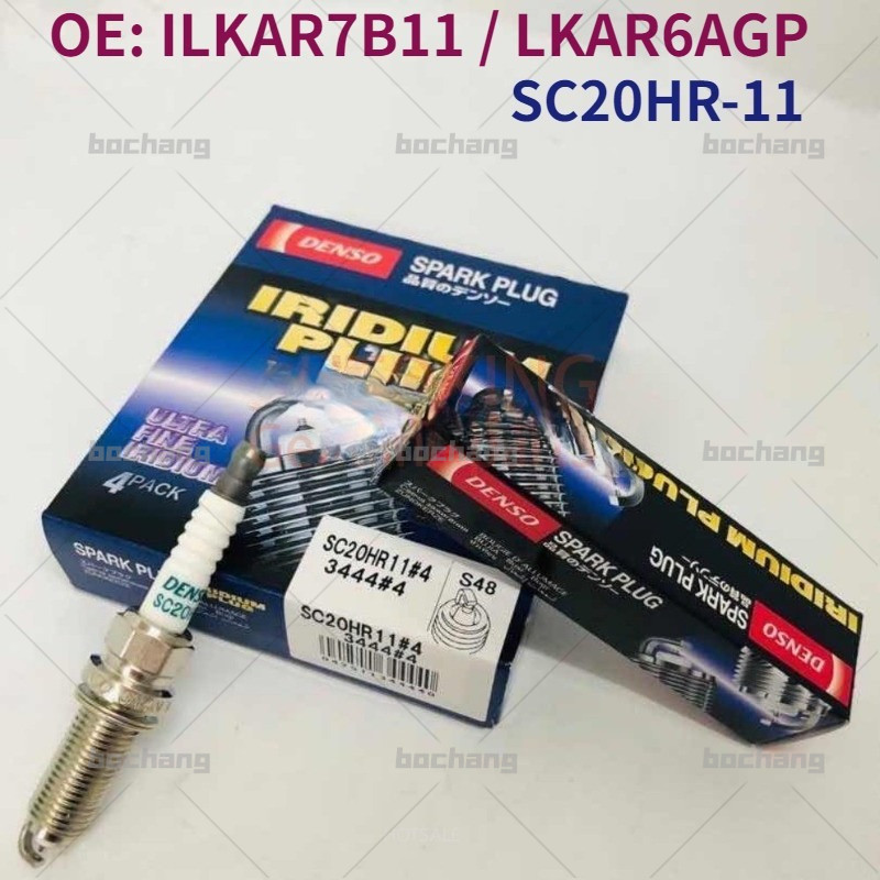 4 ชิ้น Denso SC20HR11 หัวเทียนอิริเดียมสําหรับ Toyota Vios Altis Avanza Rush ( ILKAR7B11 / LKAR6AGP)