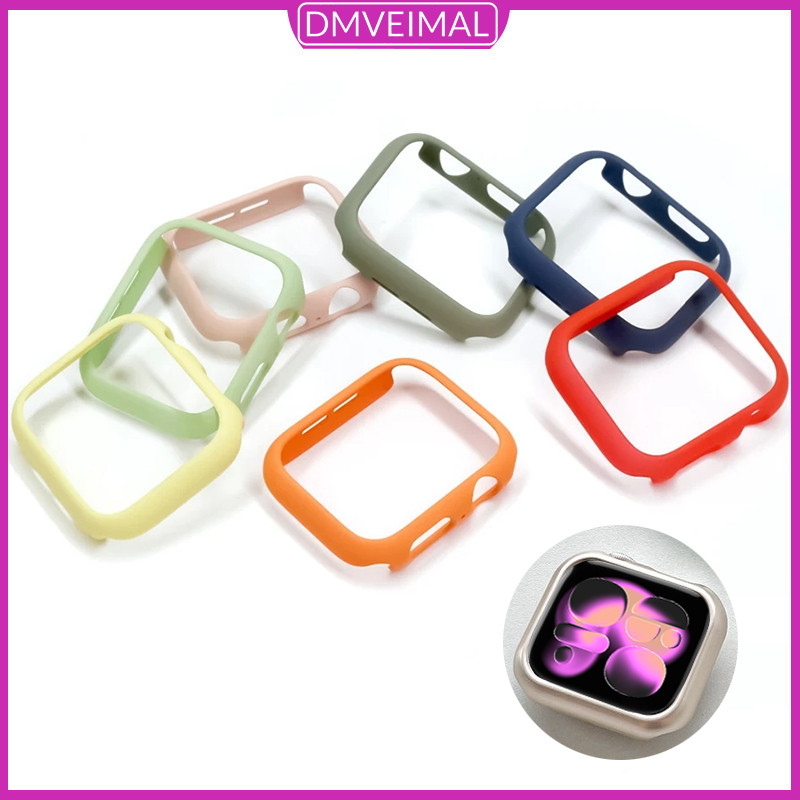 PC ฝาครอบเคสพีซีแบบแข็งหลายสี for Apple Watch IWatch Ultra 3 2 49มม. Series 11 10 9 8 7 SE 3 2 44 40 46 42 45 41 38มม.