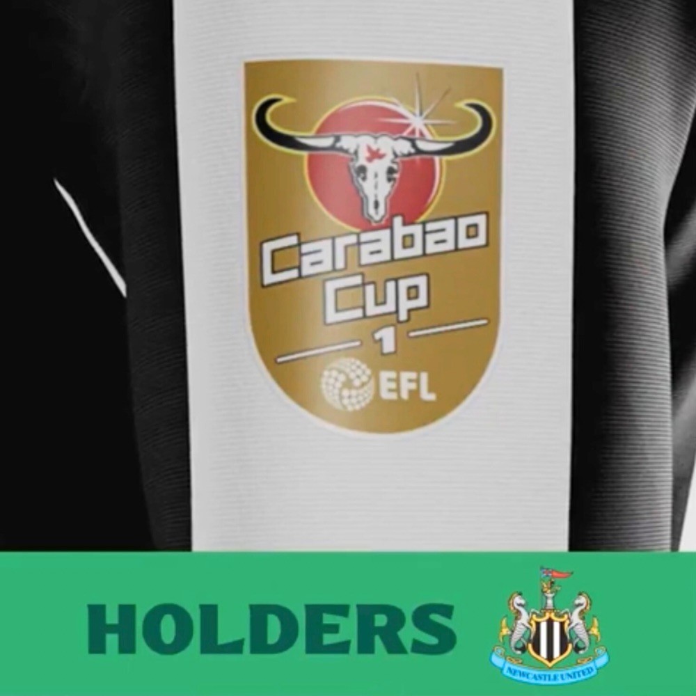 อย่างเป็นทางการ EFL CARABAO CUP Holder GOLD Winners 1 2025-26 Patch (สําหรับ Newcastle United FC)