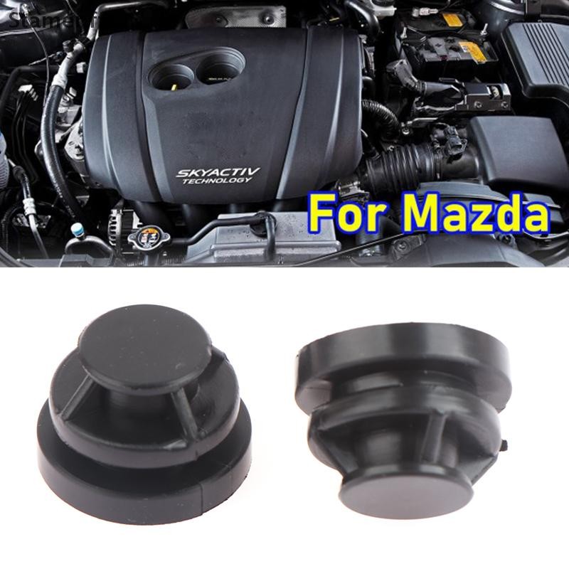 Null 2 ชิ้นใช้งานร่วมกับ Mazda Axela Atenza CX4 CX5 เครื่องยนต์ฝาครอบด้านบน Trim ยาง Grommet Mount Bush บัฟเฟอร์แขน Pad Guard แผ่นเบาะ null