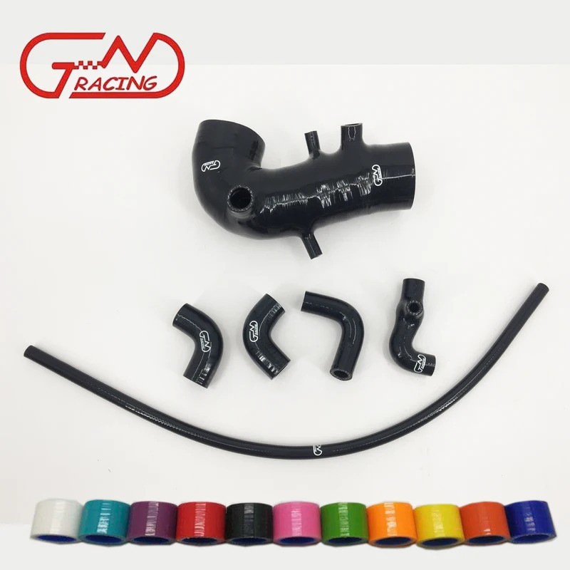 ชุดท่อรองเท้าเทอร์โบชาร์จเจอร์ซิลิโคน Fit Porsche 944T 944 Turbo 4 ชั้น