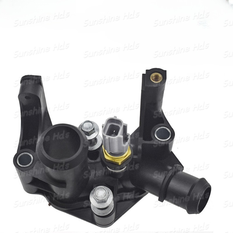 Ford Fiesta Focus 2011-17 1.6L 1.4L Water Outlet เครื่องยนต์ Coolant Thermostat ที่อยู่อาศัย + เซ็นเ