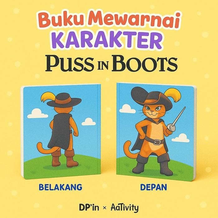 สมุดระบายสี PinxAaTivity [PUSS IN BOOTS 2] ตัวละครน่ารักสําหรับเด็ก – Creative Education & Entertain