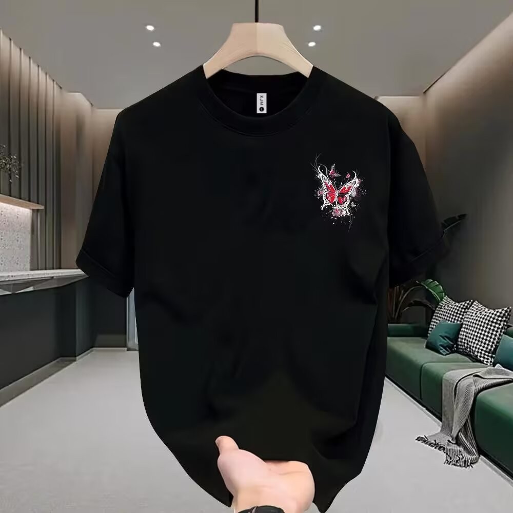 เสื้อยืดผู้ชายแขนสั้น สไตล์.streetwear ใหม่ ทรงรอบคอ สำหรับฤดูร้อน TTD9