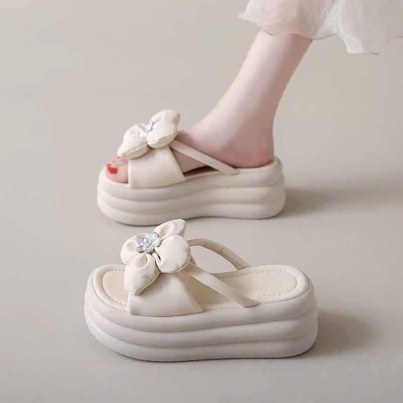 BM FLOWER SLIPPERS 4 WINGS 7CM SUPER SOFT LEATHER XX5 TT VV IINNBB NN TT00