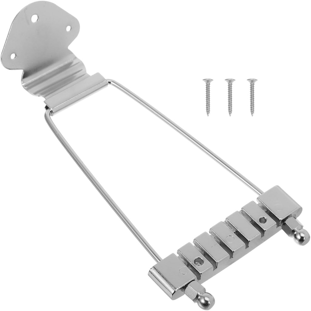 Vaguelly กีตาร์ Tailpiece Silver String สําหรับ Archtop Bass String Spacing อัพเกรดสําหรับชิ้นส่วนหั