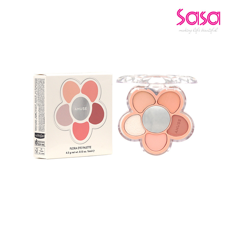 Amuse Flora Eye Palette (01 Flora Peach Coral) (4.5g)