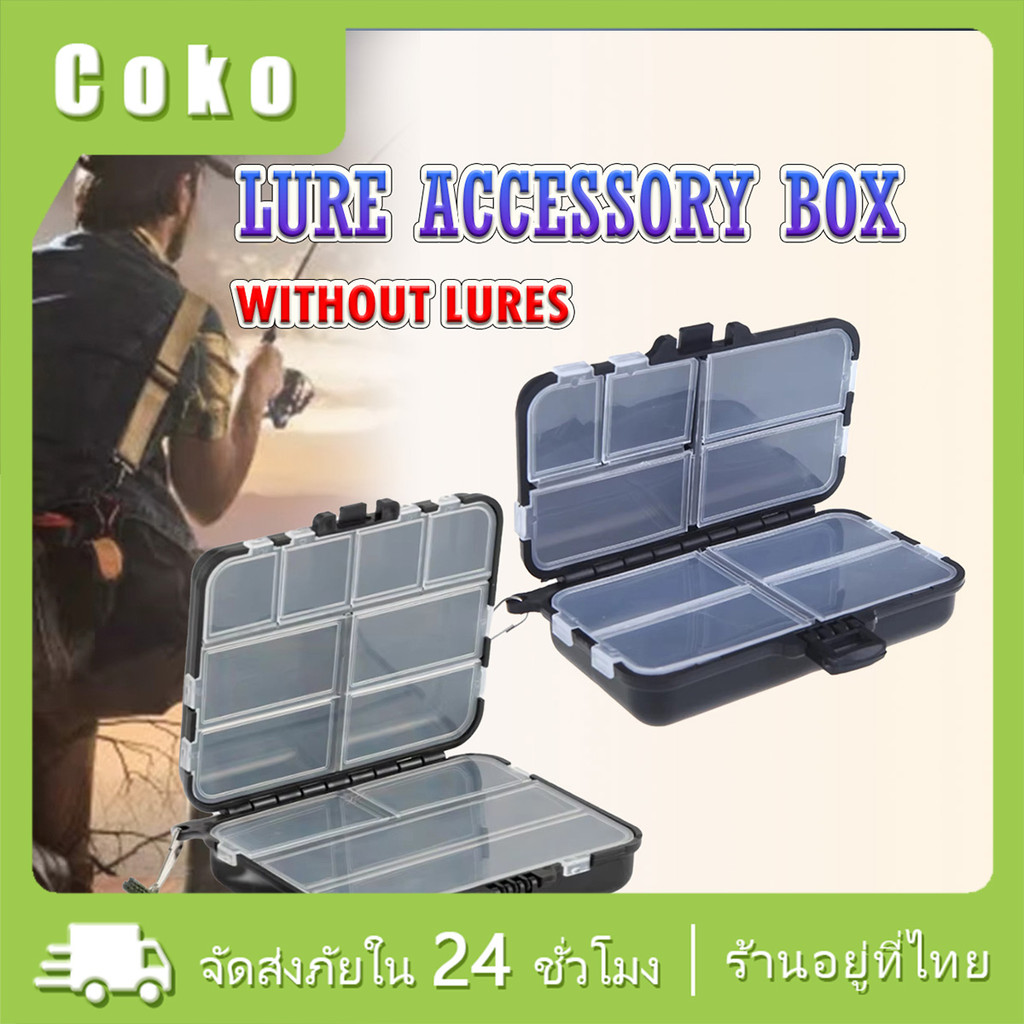 12ช่อง 9ช่อง กล่องเก็บเหยื่อตกปลา กันน้ํา วัสดุพลาสติก ที่เก็บเหยื่อตกปลา อุปกรณ์ตกปลาพกพา