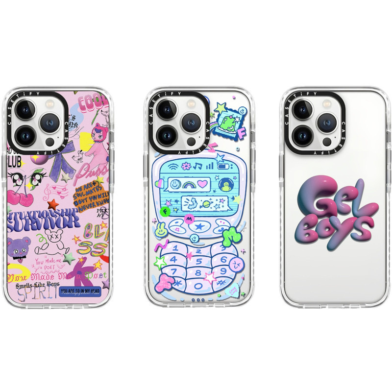 Caseti GELBOYS Soft Case สําหรับ iPhone 16 16e 15 14 Plus 11 12 13 Pro Max กันกระแทก TPU ซิลิโคนใสปล