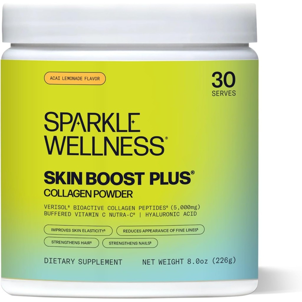 Skin Boost Plus (Acai Berry Lemonade) [30 เสิร์ฟ] |อาหารเสริมผงคอลลาเจน ประกอบด้วย VERISOL Bioactive