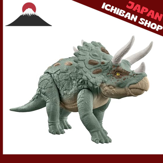 【จากประเทศญี่ปุ่น】 Mattel JURASSIC WORLD Big Action! Triceratops [Dinosaur toy] [L: approx. 35.6cm] 