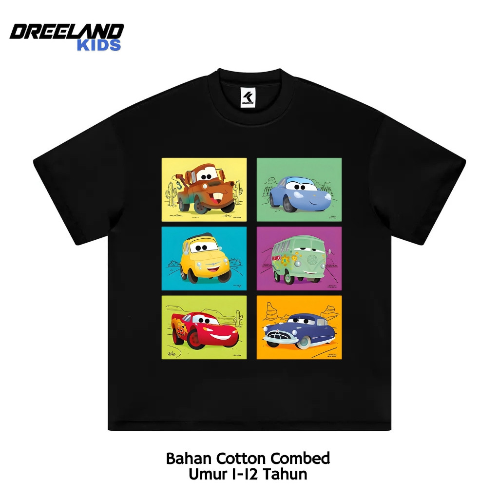 เสื้อยืดเด็ก Dreeland Kids McQueen Cars / เสื้อยืดเด็ก Lightning McQueen สําหรับเด็กชายและเด็กหญิง