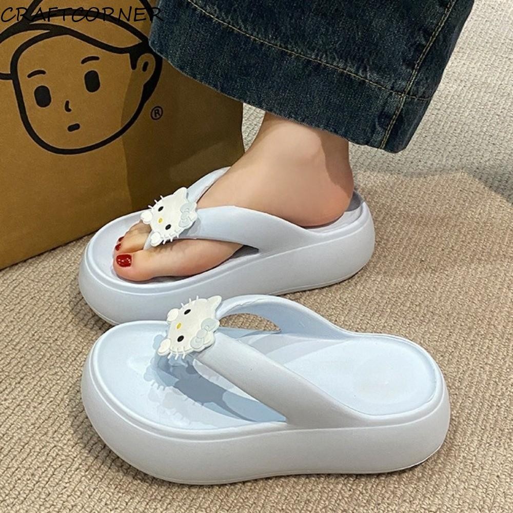 รองเท้าแตะ Cartoon Anime สำหรับผู้หญิง แบบทากพื้น+EVA ไม่ลื่น สไตล์ STREETWEAR