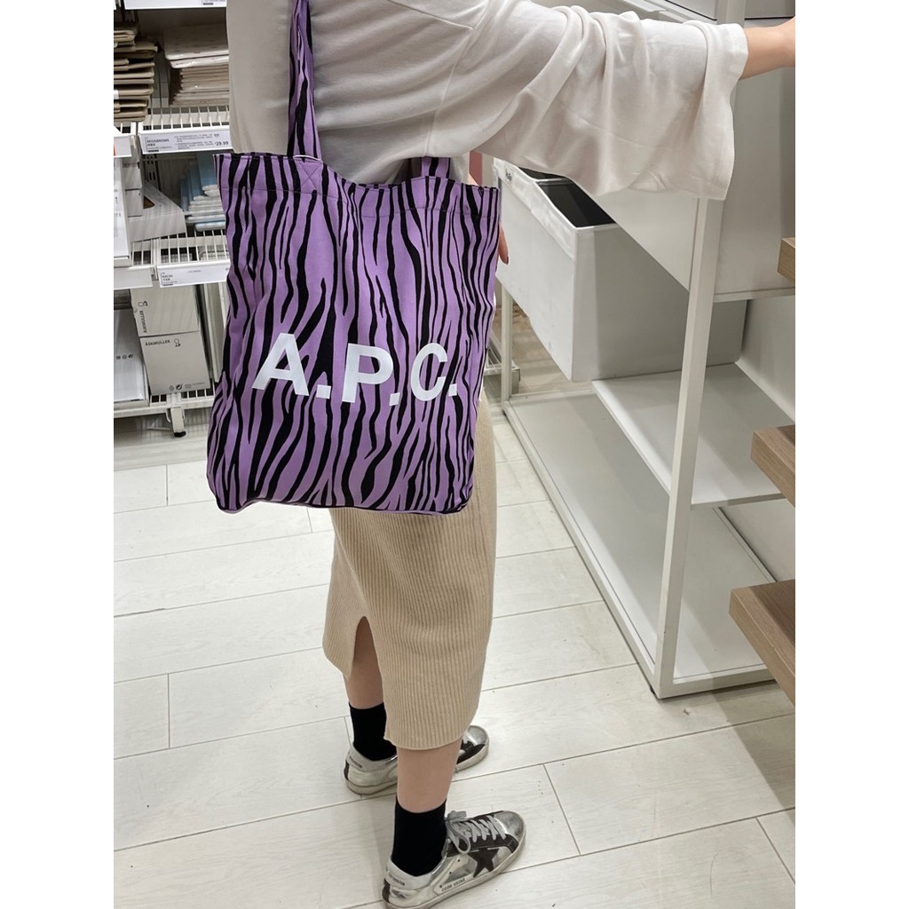SellingBmiaM Cross-Border Order Japan Korea Spring Summer New APC Zebra Pattern Canvas Bag Shoulder 