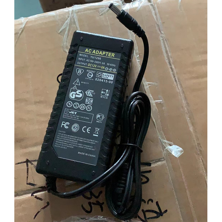 All-in-One แหล่งจ่ายไฟ 12V6A อะแดปเตอร์ไฟ 12V72W การตรวจสอบเดสก์ท็อปสายไฟ LED YU1206