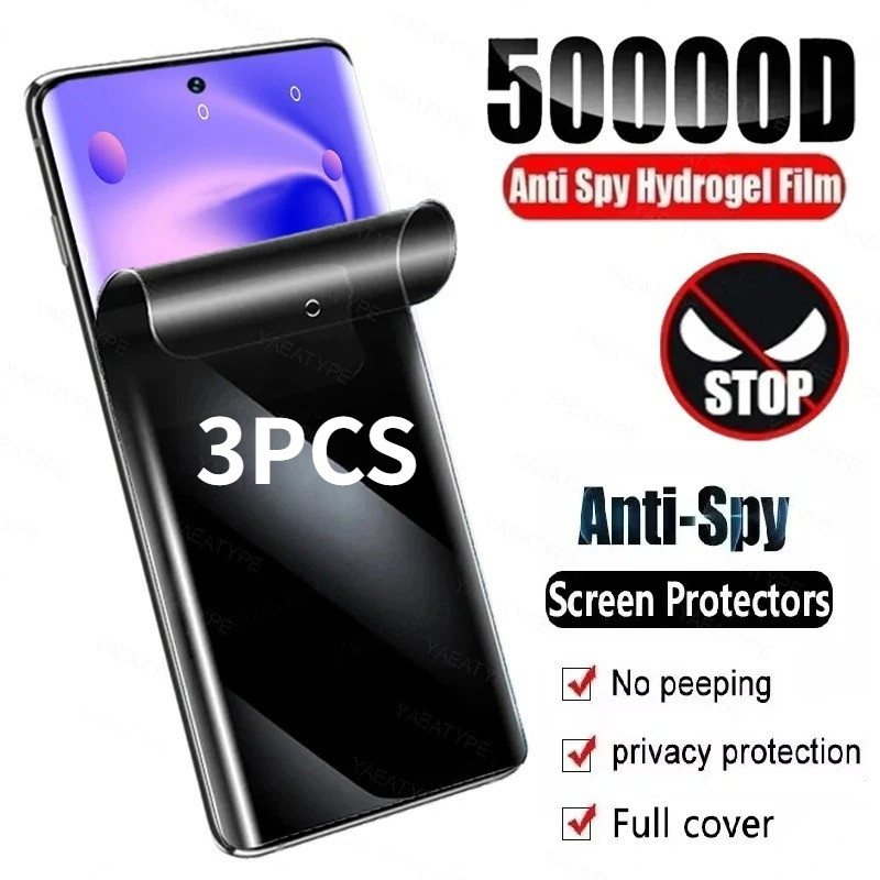 3 ชิ้น Anti-Spy Hydrogel ฟิล์มสําหรับ TCL 60 60R 50 XE SE XL LE Pro NxtPaper 5G ความเป็นส่วนตัวป้องก