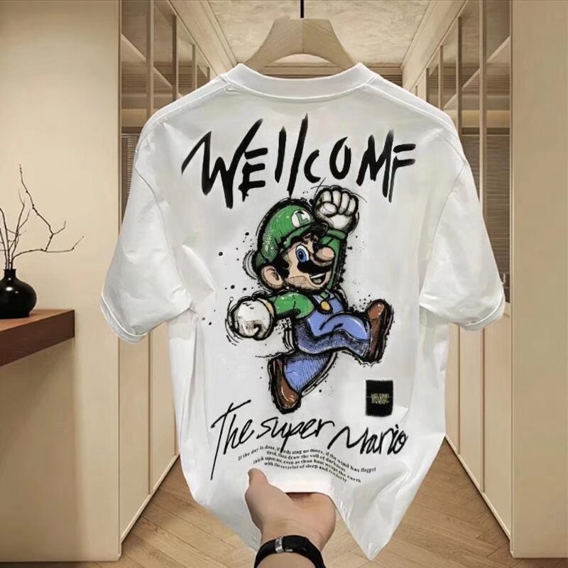 COD 2025P18 Network Pattern K284 (Long Staple Cotton 230g) Black and White S-5XL new23 OT1J