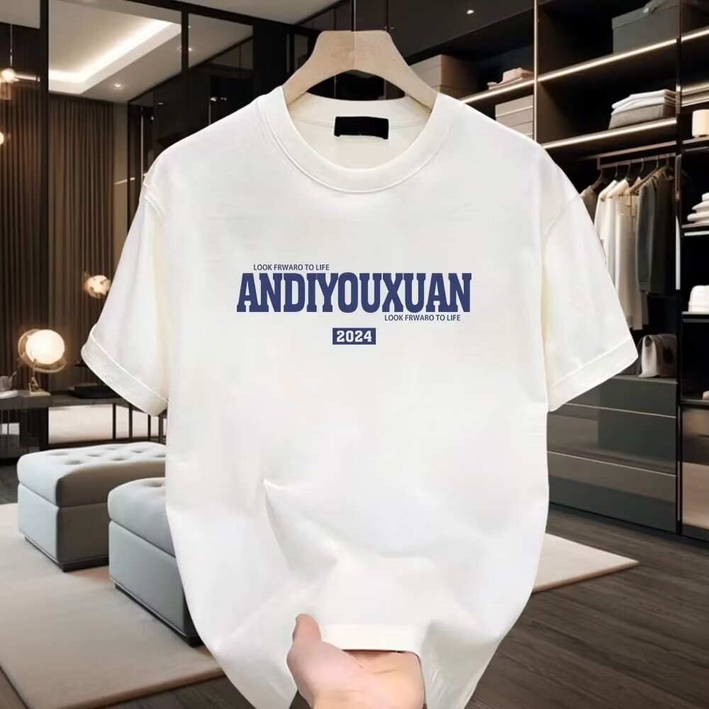 COD 2025 Trendy Brand New Short Sleeve T-Shirt for Men 2024 Summer New Slim Fit High-End Versatile C