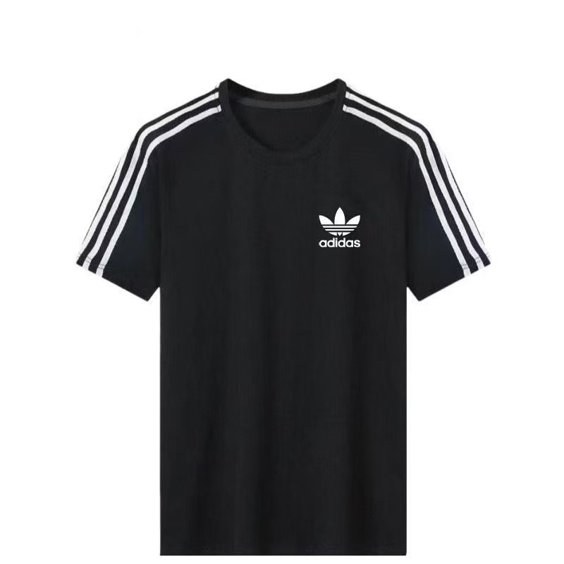 เสื้อยืดสไตล์สปอร์ต แขนลายขาว คอรอบ ใส่สบาย เหมาะสำหรับกิจกรรมทั่วไปและการออกกำลังกายประจำวันในประเทศไทย