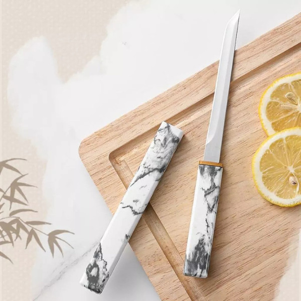 Sunflower66  มีดทำครัวปลอกผลไม้ หั่นเนื้อ มีดอเนกประสงค์ ขนาดพกพา พร้อมส่ง🔪 - รูปที่ 4