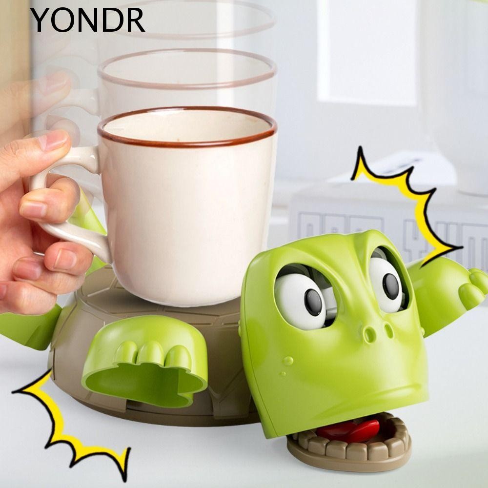YONDR Panicked Turtle Coaster, Gaping Eyes Frightened Turtle Turtle Cup Pad Quirky ของเล่น, ABS Anti