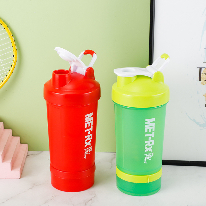 ผงโปรตีน Brewing Shaker ถ้วย PP สแตนเลสกวน Ball ที่ถอดออกได้แป้งกล่องถ้วยน้ําฟิตเนส Shaker ถ้วย JZ92