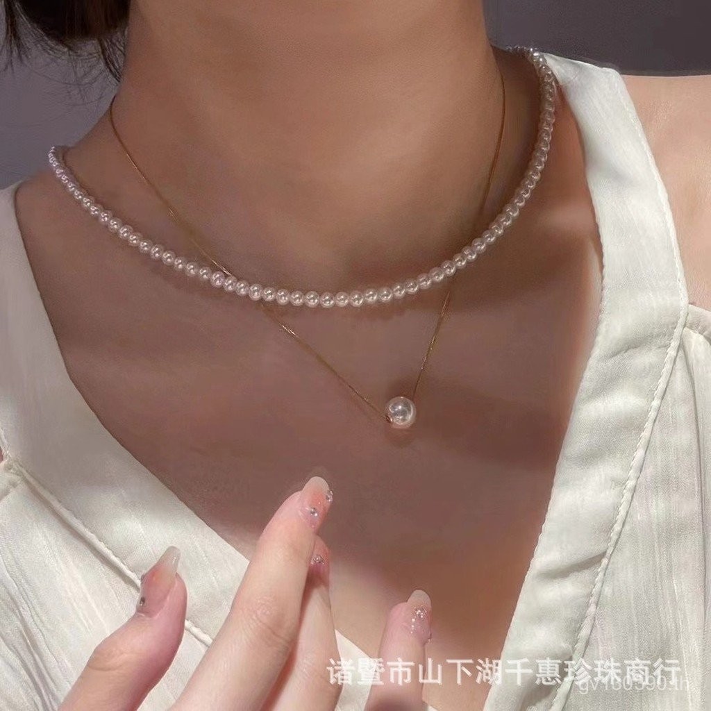 สร้อยคอมุกน้ำจืด 18K สไตล์หรูหรา พร้อมสร้อยคอทองน้ำหนักเบา จากคอลเล็กชัน QX3X Xiaomi