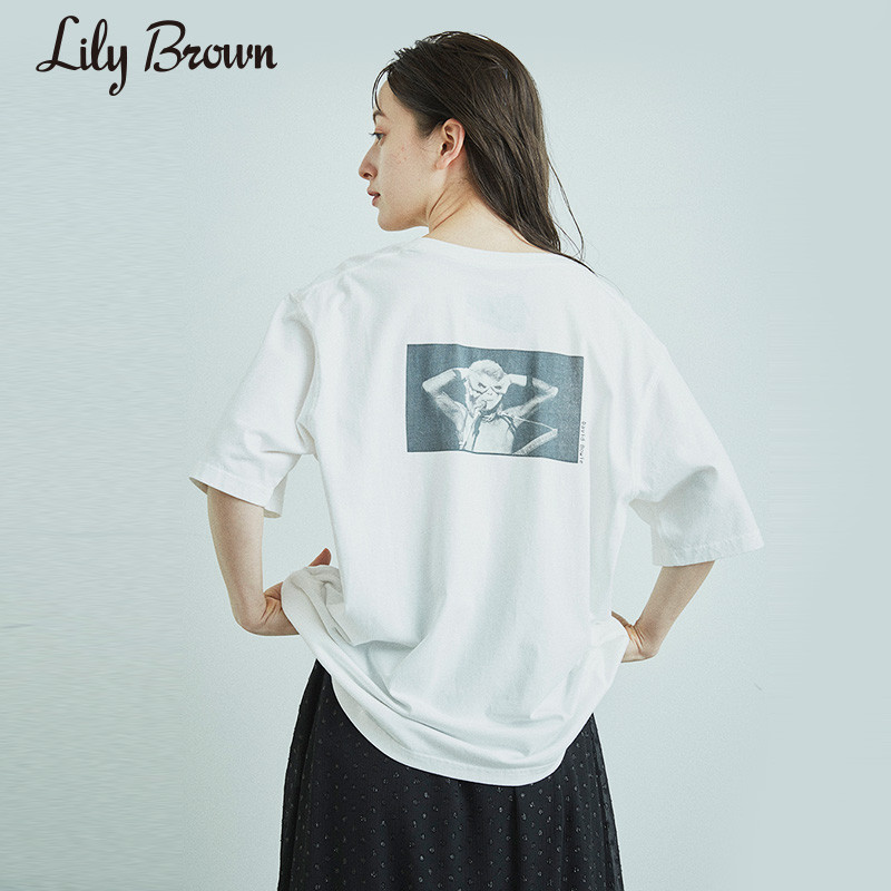 [David Bowie Cooperation Style] LILY BROWN Spring Summer Men Women Short Sleeve T-Shirt LWCT212203
