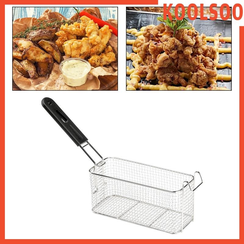 [Koolsoo] Deep Fryer French Fries ตะกร้าเครื่องมือทําอาหาร French Fries ผู้ถือแขวนสแตนเลสสําหรับปีกไ