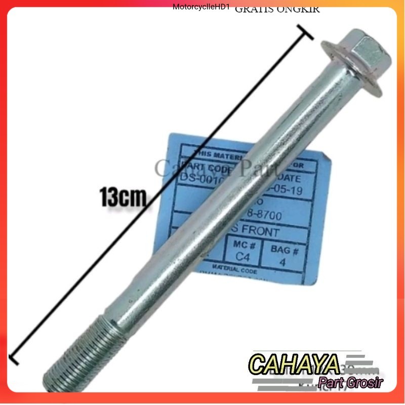 1pcs AS BOLT 17 M12+3130 BOLT FLAANGE ที่นั่ง MONOSHOK CHASISS LENGTH 13 CM ORIGINAL 100% ใหม่ Hd1