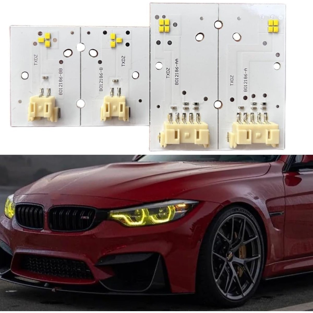 Lemon Yellow DRL Boards Fit สําหรับ 2018-2020 B-MW F80 M3 F82 M4 F32 F36 LCI 425d 430dX 430i 430iX 4