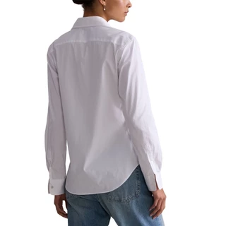 Polo Ralph Lauren เสื้อเชิ้ตผู้หญิง Shirt-Cotton Shirt รุ่น WMPOSHTNDO20361 สีขาว